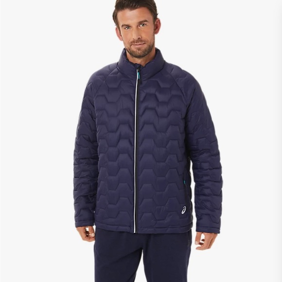 Asics Men's Blue Puffer Jacket - Picture 4 of 4